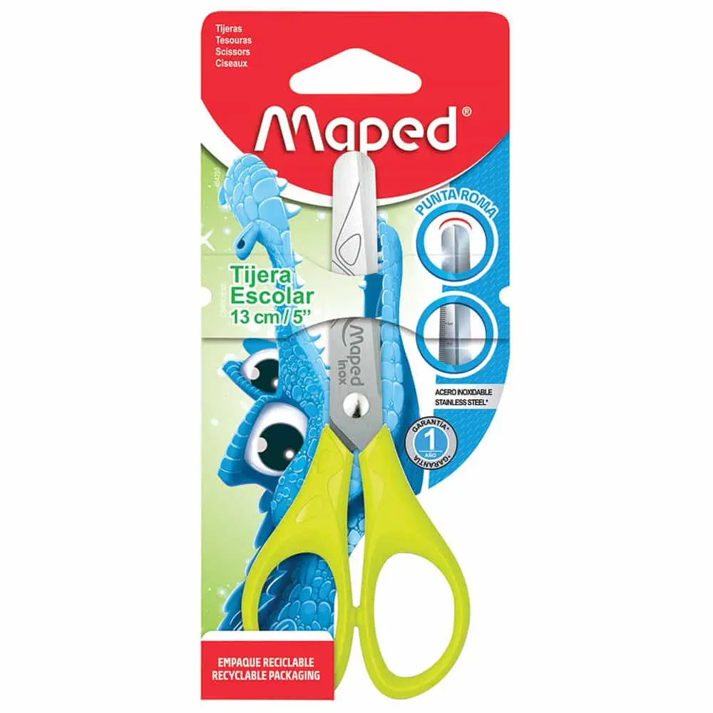 Tijera Escolar Essentials Punta Roma -Maped