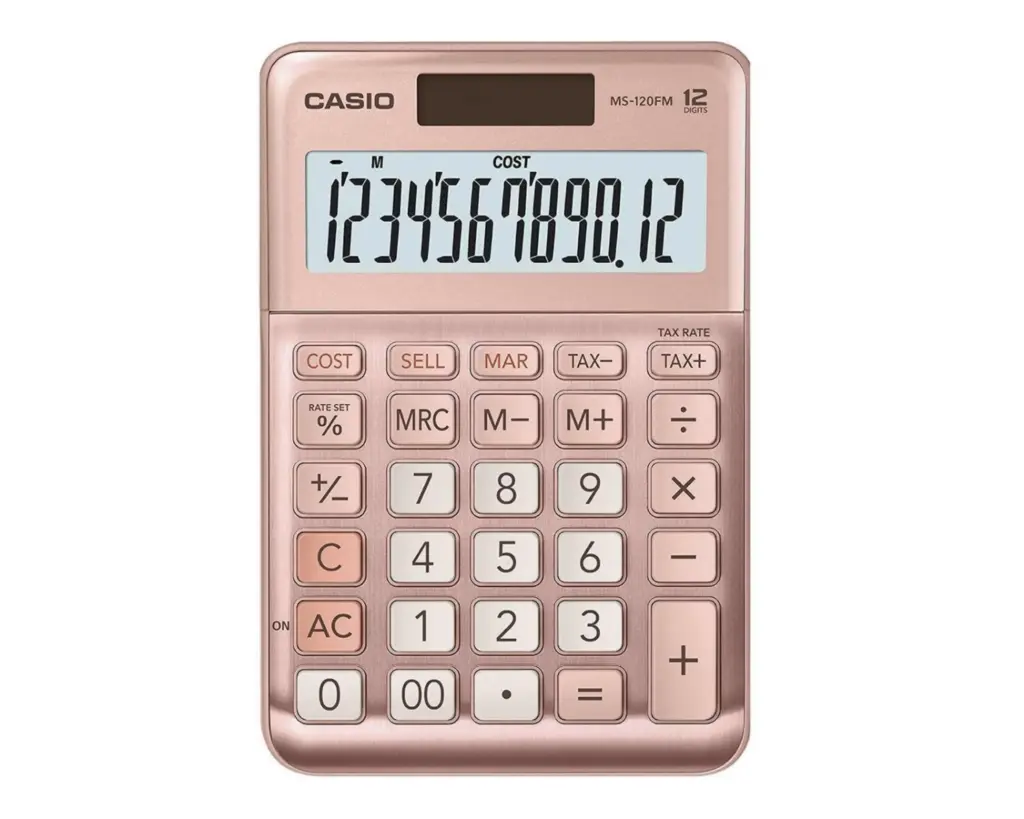 Casio Calculadora MS-120FM-PK Escritorio Rosa