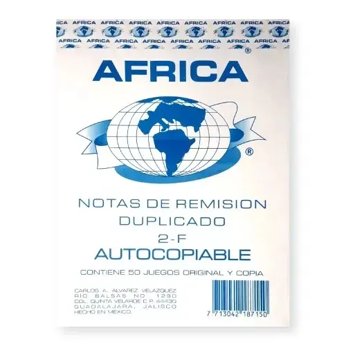 Remision Autocopiable 2-F c/50 -Africa
