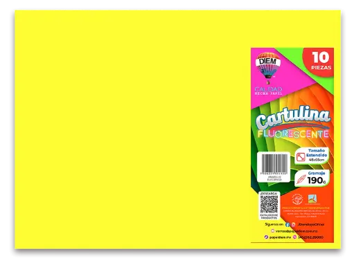 Cartulina Fluorescente 48x65cm -Diem